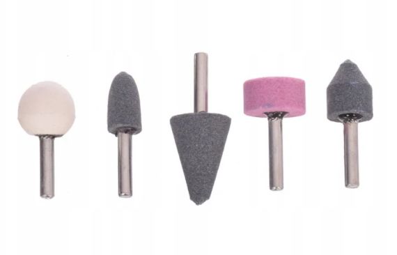 Набір камені насадки шліфувальні хвостовик 6 мм 5 штук VOREL-25400 | Зображення 5
