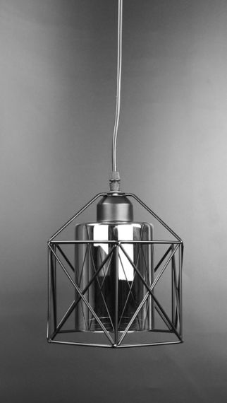 Люстра підвісна LOFT на 1 лампочку 25974 Чорний 25-100х16х19 см. | Зображення 1