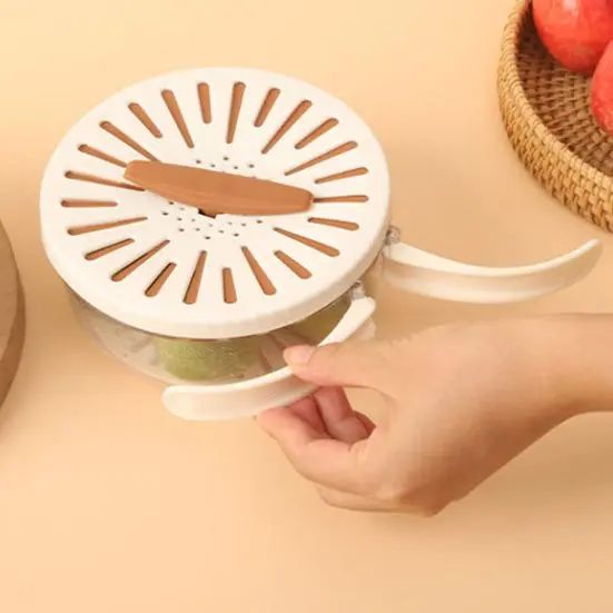 Двошаровий дренажний кошик / Миска для очищення фруктів із ситечком | Зображення 1