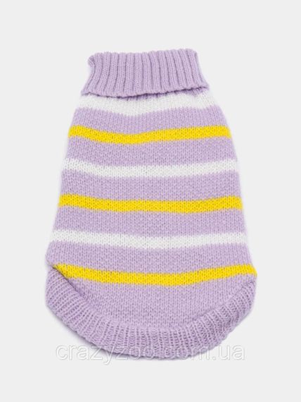 Свитер для собак и котов EcoToys Purple Stripe L лавандовый A: 31 см B: 33 см C: 19 см 6970