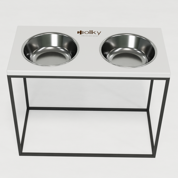 Миски на подставке для больших собак Hollky Base XL40 (2 × 1,8 л) BXL40-522640-GRWH | Зображення 1