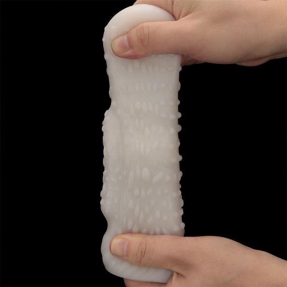 Насадка на член/мастурбатор - Knights Ring Vibrating Dual Purpose Sleeve-Drip | Зображення 7