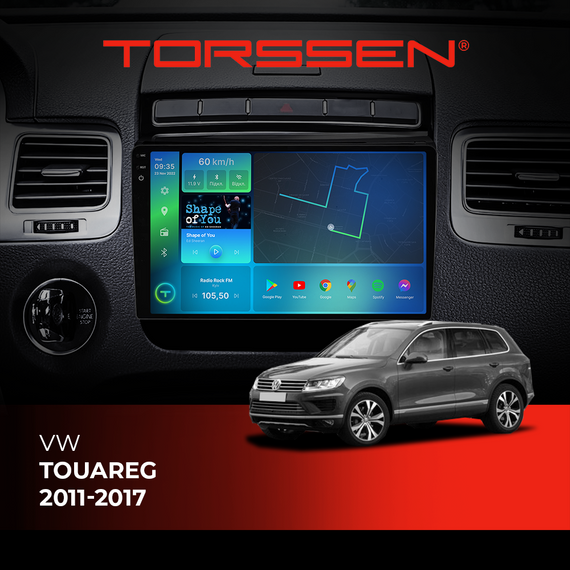 Штатна магнітола Torssen 2K VW Touareg 2011-2017 F96128 4G Carplay DSP