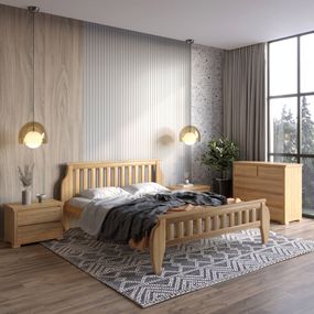 Двоспальне ліжко Mebigrand Прага Горіх світлий 180х190 см (MBG-1860)