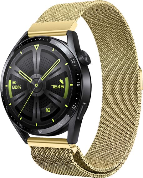 Ремінець 22 мм міланська петля BeWatch для Huawei Watch GT3 46mm Золотий (1020228.4U)