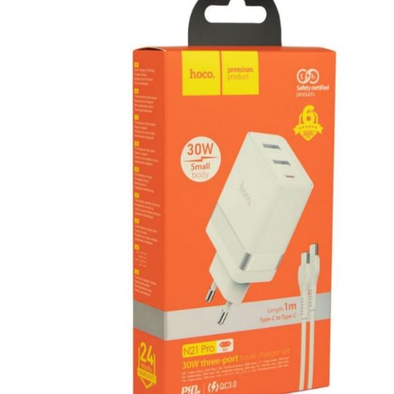 Сетевое Зарядное Устройство XPRO N21 Pro PD30W+QC3.0 Type-C to IP белое (33291-01_418) | Зображення 5