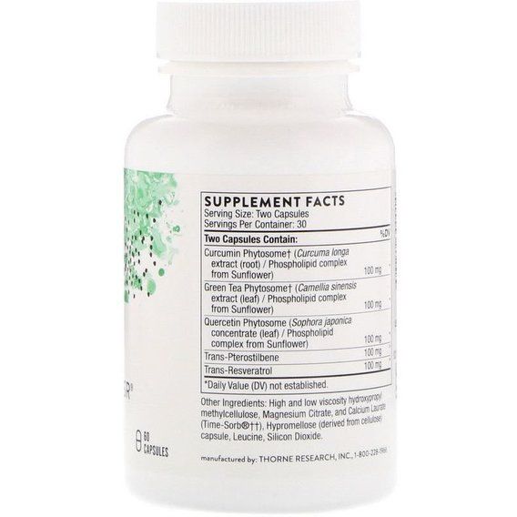 Ресвератрол Thorne Research PolyResveratrol-SR 60 Veg Caps | Зображення 1