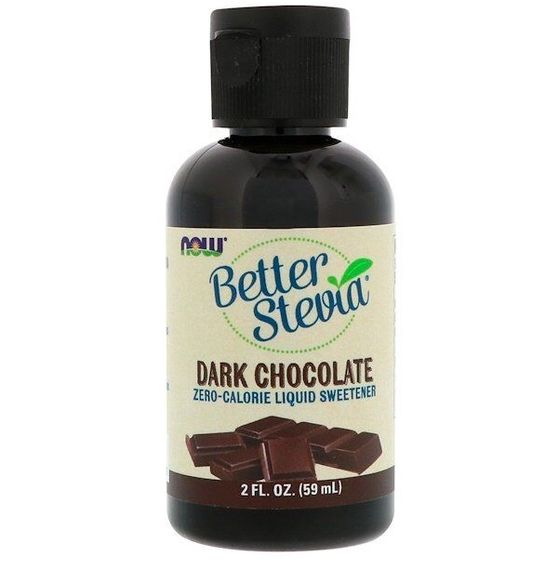 Заменитель сахара NOW Foods Better Stevia, Zero-Calorie Liquid Sweetener, 2 fl oz 59 ml Dark Chocolate