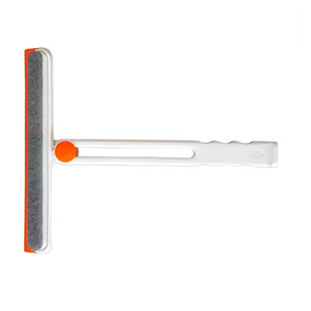 Скребок для миття скла складний з абразивною губкою та гумовим лезом для вікон дзеркал душу Помаранчевий HP-35015-27O