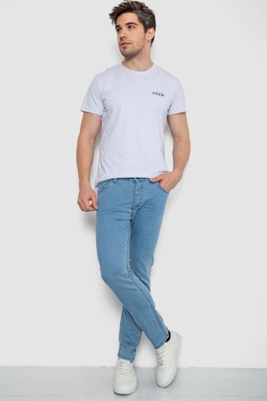 Джинсы мужские однотонные  -уценка, цвет голубой, 247R1242-1-U-21 | Зображення 1