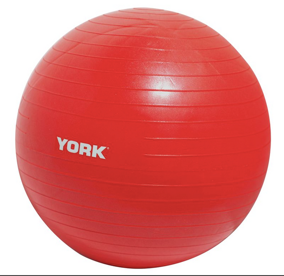 Фитбол York Fitness 55см красный + насос | Зображення 1