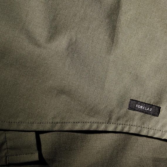 Сорочка чоловіча TRAVEL 100 з коротким рукавом для туризму коричнева - M. | Зображення 5