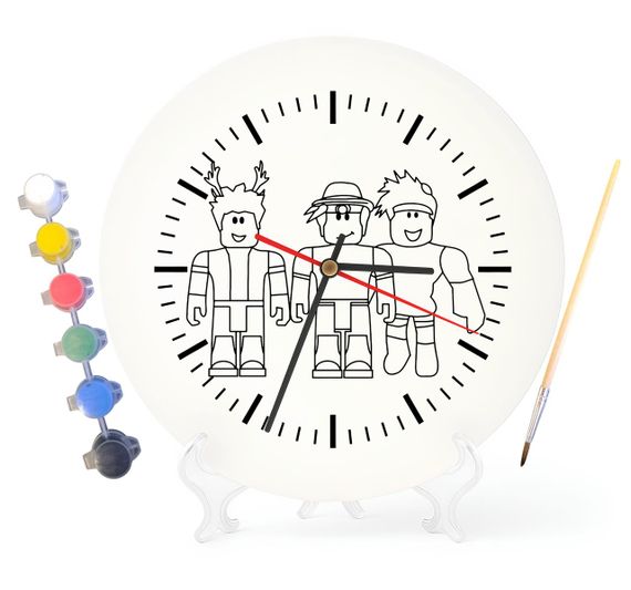 Детский набор для творчества часы раскраска Компьютерная игра 30 см (Г0177)