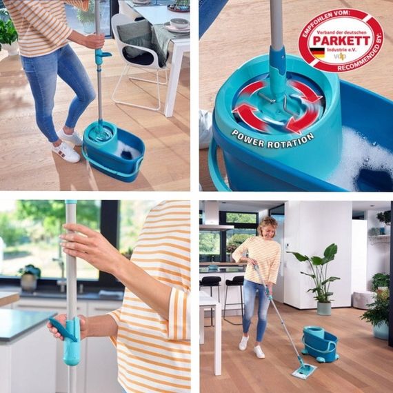 Швабра с ведром круглая На колесах XPRO Mop bucket + mop set червона (43663-_804) | Зображення 9