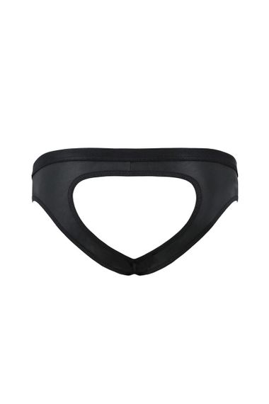 Чоловічі сліпи з вирізами Passion 041 SLIP JOE XXL/XXXL Black, екошкіра, відкриті сідниці sexstyle | Зображення 3