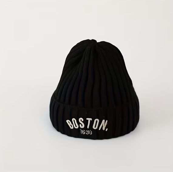 Дитяча тепла шапка Бостон Boston 47-52р 3-5років Чорний (2216)