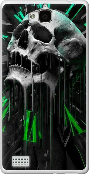 Чехол на Huawei Honor 3C Череп-часы "4100u-307-17620"