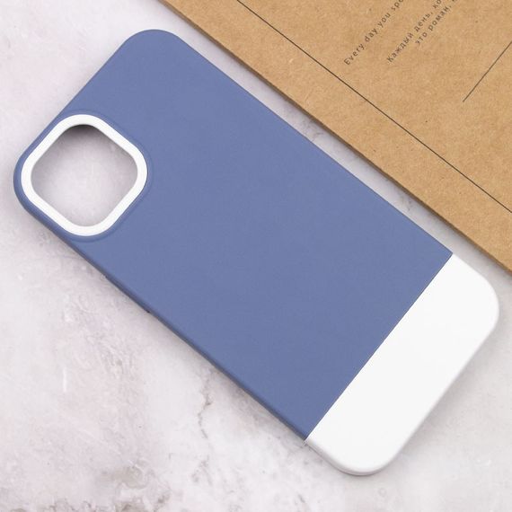 Чехол TPU+PC Bichromatic для Apple iPhone 13 (6.1") Силикон, Blue / White | Зображення 3
