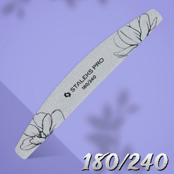 Пилка для ногтей 180/240 полумесяц Staleks Pro