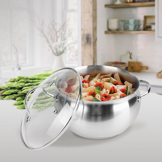 Кастрюля Maestro MR-3516-20, 4 л, 20 см, из нержавеющей стали с крышкой, для всех типов плит | Зображення 1