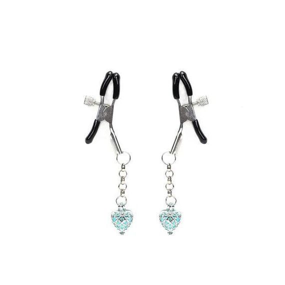Затискачі для сосків Liebe Seele Glow-in-dark Nipple Clamps Light Blue sexstyle