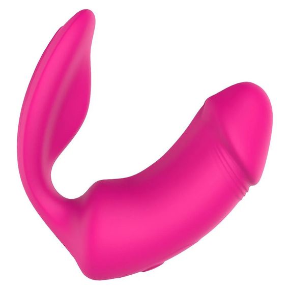 Вагинально-клиторальный вибратор Dream Toys Essentials с пультом, розовый, 9 × 3 см Sex Aura | Зображення 2