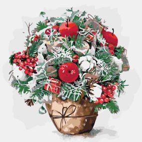 Картина за номерами. Букети "Яблучний присмак" 40 * 40см КНО3026