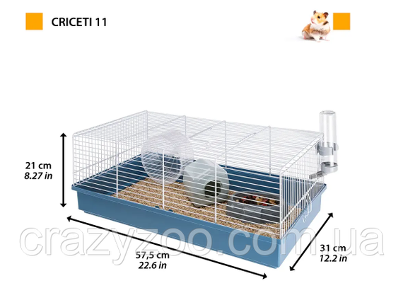 Клітка для хом'яків Ferplast Criceti 11 блакитна 57.5х31х21.5 см 57011411 | Зображення 2