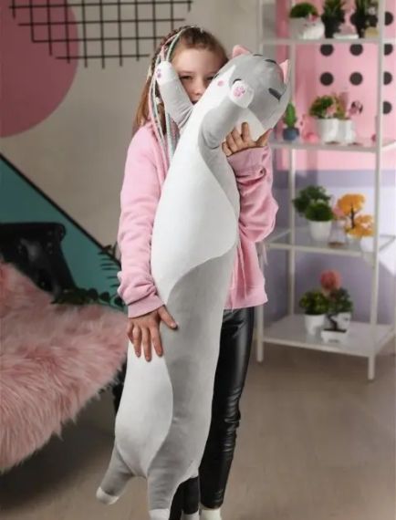 Мягкая Игрушка Кот Длинний 50см Подушка Обнимашка | Зображення 4