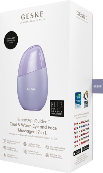 Масажер для обличчя GESKE Cool&Warm Eye and Face Massager 7в1 purple | Зображення 7