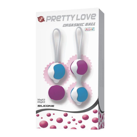 Вагинальные шарики Pretty Love Orgasmic Ball силиконовые, разноцветные, 2 шт Sex Aura | Зображення 8