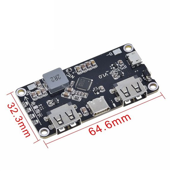 Модуль для Powerbank с быстрой зарядкой IP5328P QC AFC FCP PD3.0 | Зображення 4