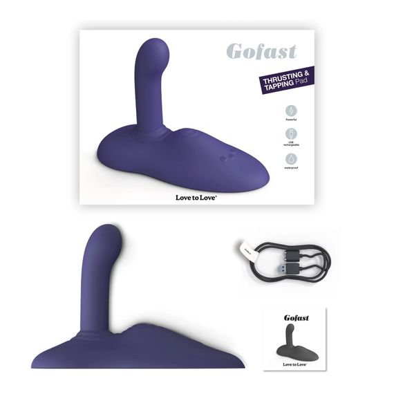 Подвійний sit-on-top пульсатор Love To Love GOFAST - стимуляція клітора та точки G, регулюється, Синій | Зображення 4