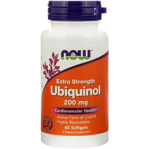 Коензим NOW Foods Ubiquinol Extra Strength 200 mg 60 Softgels