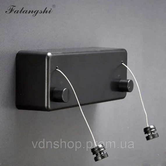 Мотузка для білизни, складна настінна сушарка для білизни (чорна)