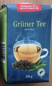 Чай зеленый классический листовой Westminster Klassic, моночай, 250 г, Германия, без добавок