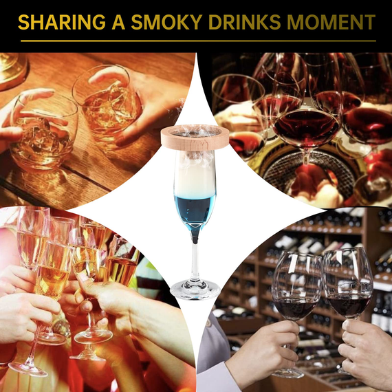 Набор для создания коктейльного дыма Cocktail Smoker Kit + 4 вида дыма, Коричневый | Зображення 3