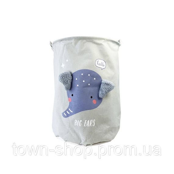 Корзина для игрушек и белья "Big ears Слоник" MGZ-1009(Grey) 50 х 40 см