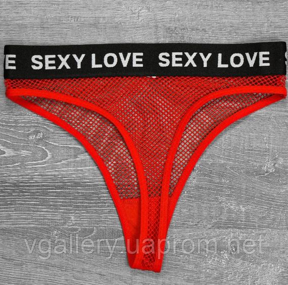 Жіночі стрінги Sexy Love, жіночі трусики стрінги Сексі Лове, жіночі стрінги в сітку, сексуальні стрінги | Зображення 2