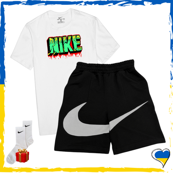 Комплект шорти Nike Big Swoosh та футболки 2шт Nike. Комплект Найк Біг Свуш XS/S | Зображення 4