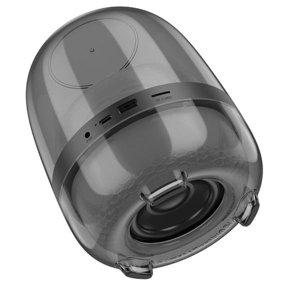 Портативна колонка HOCO BS58 Crystal colorful luminous BT speaker Magic Black Night | Зображення 1