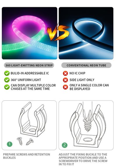 Світлодіодна стрічка LED неон 5м гнучка XPRO SFK-30 (46157-SFK-30_474) | Зображення 5