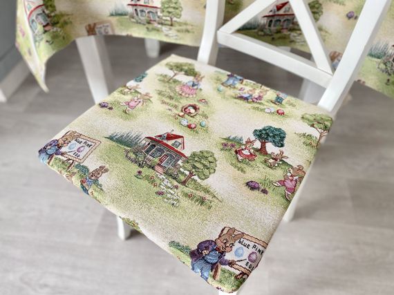 Подушка на стілець гобеленова EDEN1184 Limaso, 40x40, Квадратна, Великодній, Без люрексу, 75% поліестер, 22% бавовна, 3% акрил, Гобелен | Зображення 4