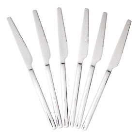 Набір столових ножів 6 штук з нержавіючої сталі 23 (см) Срібло HP-8-26