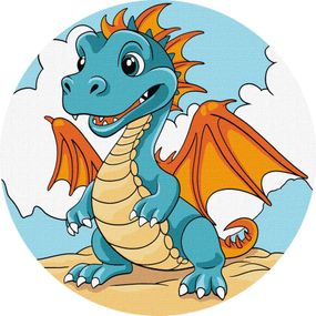 Картина за номерами "Прогулянка дракончика" KHO-R1058 d19см