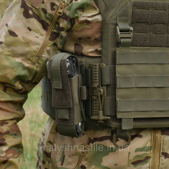 Підсумок під турнікет відкритого типу з кріпленнями для тактичних ножиць та маркера хакі | Зображення 2