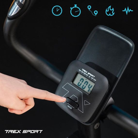 Велотренажер Trex Sport TX-400MB RECK магнітний сірий | Зображення 2