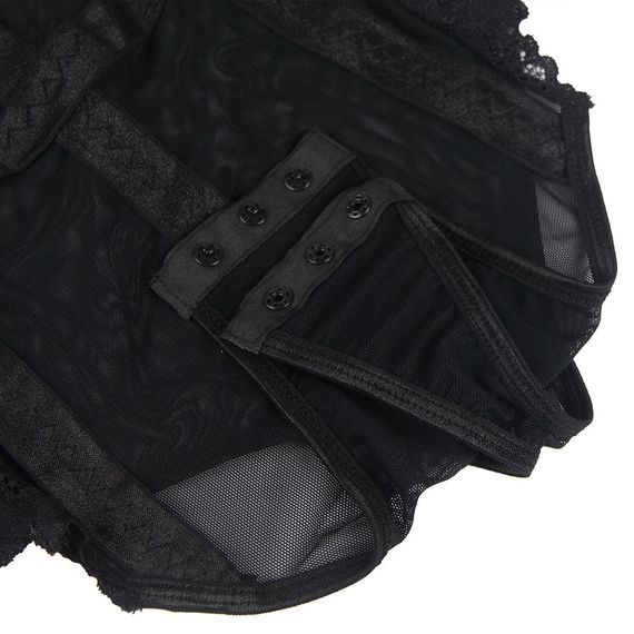 Мереживне боді Star Night з доступом та підтяжками, чорне, XS-S sexstyle | Зображення 5