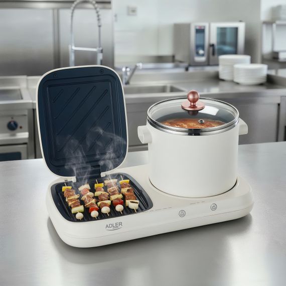 Електрогриль контактний 2 в 1 з каструлею 1 л Adler AD 6421 | Зображення 6