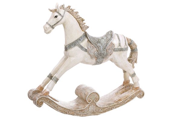 Интерьерная статуэтка из полистоуна Vintage Toy: Лошадка-качалка Grand, 26х22 см